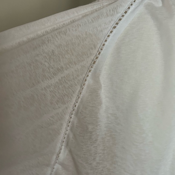 Free People White Crop Beach Top With Long Tiered Sleeves - Picture 8 of 15